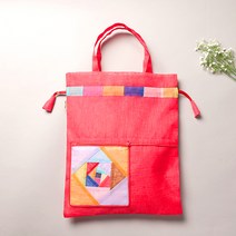 [하율공방] 고급 모시 전통 조각보 에코백