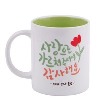 디자인아지트 어버이날 머그 스승의날 주문제작, 사랑으로 가르쳐주셔서감사해요_그린, 1개