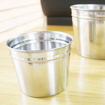 키친앤유 다용도 스텐통 소스통 뼈통 집게통 양념통 쏘스통 업소 식당 테이블휴지통 치킨뼈통, 2.중, 1개