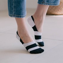 엑스미스 아몬드 줄무늬 여성덧신
