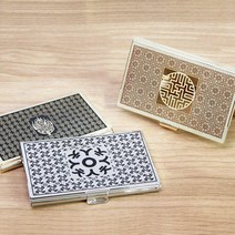 고급 금속 명함케이스/홈스테이외국인선물추천, 금관검정