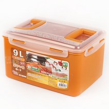 나이스락 황토 진공누름통 누름독 절임통 김치통 진공항아리 밀폐용기 눌러주고 덮어주는 이중밀폐기능, 1개, 9L