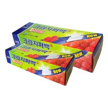 [크린랲] 크린 지퍼백 슬라이딩 27cmx28cm 15매, 대(L), 1개