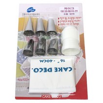 이홈베이킹 짤주머니 스텐 모양깍지 6구(대)+삼각칼, 1개