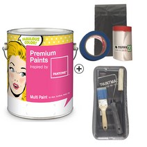 노루페인트 프리미엄 팬톤페인트 멀티용 1L 풀세트, 무광 11-0105 Antique white