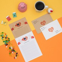 후아미 심쿵 포토사진 제작 편지지 세트 15cm x 21cm, 크라프트(편지지), 10매