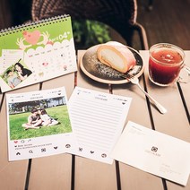 후아미 럽스타그램 B타입 제작편지지 15 * 21cm 편지지/세트, 화이트 - 편지지 10매