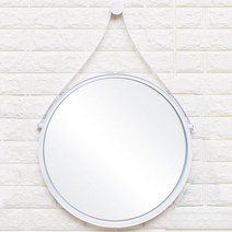 케이엠데코 인테리어 심플 모던 벽거울 아트스트랩, 화이트