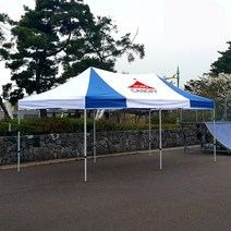 홍캐노피 스테인레스 캐노피 천막 3 x 3 m, 녹색(중앙) + 백색, 1개