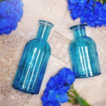 에이엘비 유리화병/글라스꽃병/인테리어화병/디퓨저용기/유리병/심플모던꽃병/앤틱오브제/미니병, 유리화병_대형블루(c)