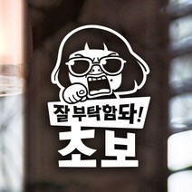 제제데코 초보운전 안전운전 차량 스티커 01, 005_잘부탁함돠초보_반사