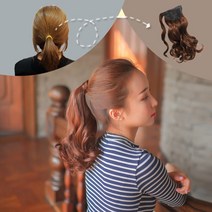투애니위그 포니테일 묶음머리 7종 묶기만 해도 예쁨 완성, 1. 시크릿웨이브 초코브라운, 1개
