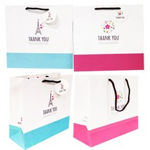 나성 1500 디자인 컬러 쇼핑백 종이가방, 랜덤