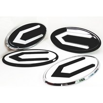 컨셉토엠블럼 (크롬블랙 크롬화이트 글로시블랙 매트화이트), 크롬블랙, 6호