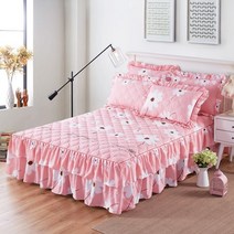 러빙랩 로아즈 누빔 스커트 1단 매트리스 커버