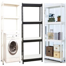 무볼트 조립식앵글 수납선반 아이보리+MDF합판포함세트, 높이 1500(2단)
