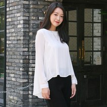 브리스살롱 여자여자한 봉쥬르 핀턱주름 블라우스