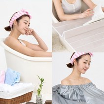 이동식반신욕조+사우나커버 +욕조덮개, 아이보리욕조+사우나커버+우드덮개, 1set