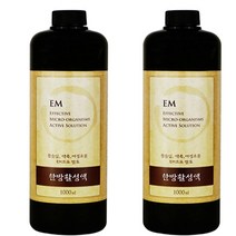 EM 바이오한방활성액발효액1리터2/쌀뜨물/쌀뜨물발효액만들기/쌀뜨물효소/쌀뜨물세제/쌀뜨물발효, 2PIECE, 1L