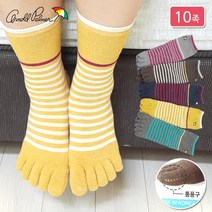아놀드파마 AP6075 여성용 면 발가락양말 장목 10족 무좀 발냄새 기능성 통풍 삭스 통풍구편직 패션발가락