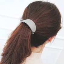 리본크림 뮤트 무광 반머리집게핀 바나나핀