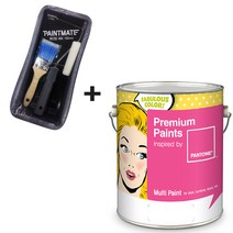 노루페인트 프리미엄 팬톤페인트 멀티용 1L 간단세트, 무광 13-0720 Custard