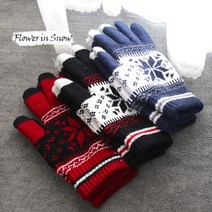 에코리즈 완전 두툼한 스마트터치 눈꽃장갑