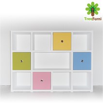 트리퍼니가구 3단 1600 책장 - 두께36T 고급데코시트지, 도어추가/핑크