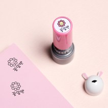 두루디자인 베이직 꼬마 스탬프, 핑크, 잉크 충전안함