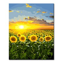 DIY캔버스페인팅, L34_황금들판의 해바라기