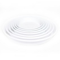 갑조네 동그라미 화분받침 원형 플라스틱 받침, 백색