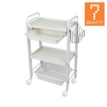 세븐뷰티 이동식 선반 왜건모음, 에스테왜건 3단(서랍형)_화이트