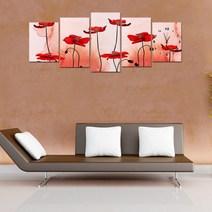 홍화 디자인 병풍 벽시계 저소음 거실 장식 판촉