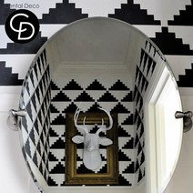 중앙데코 시트라인 벽 바닥타일 모자이크타일 (10장이상 사은품증정), 05-06 23mm 블랙트라이앵글패턴, 1장