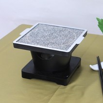 키친월드 아토 일본식미니화로세트 7호(사각돌판중+화로), 미니화로세트 7호(돌판사각중+화로)