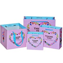 다있다잉 쇼핑백 고급스럽고 튼튼한 선물포장용 종이가방, 분홍색