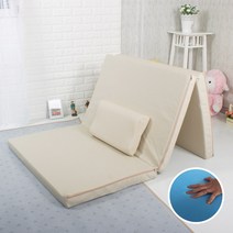 슬릭스 3단 접이식매트리스 싱글매트, 레자아이보리