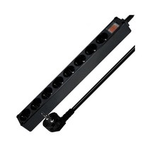 현대일렉트릭 PVC 블랙 8구 10구 과부하 누전차단 멀티탭, 블랙 과부하차단멀티탭 8구 2.5m