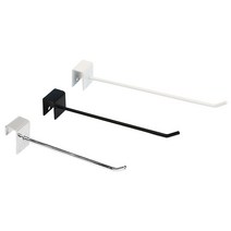 각파이프 일자후크/각 후크/매장 진열 찬넬 벽선반, 100mm, 블랙, 1개