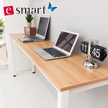 e스마트 노트북책상겸 사이드테이블1600x400, 화이트:(사각다리)화이트