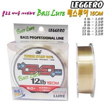 배스루어150M 1호(4LB)~3.5호(14LB).고강도 30%UP/골드칼라 고시인성 평행사권 라인/릴줄/원줄.민물/바다.갯바위 찌낚시/원투/쏘가리/송어/볼락/감성돔/농어, 투명골드