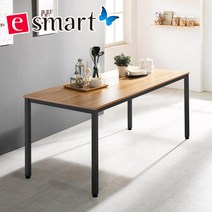 e스마트 스틸 테이블 1600x800 (일자다리), 아카시아:블랙