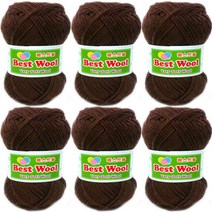 행독뜨기 털실 뜨개실 뜨개질실 코바늘실 인형실 신생아모자실 울실 베스트울, 728코코아(6개)