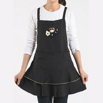 실용성 높은 예쁜앞치마 베스트30종, 선택11-1.캉캉(끈)_검정, 1개