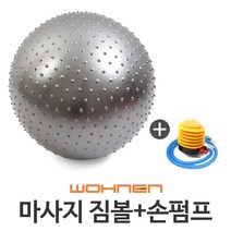 WOHNEN 다이어트짐볼, 마사지짐볼(은색)65cm(펌프O)