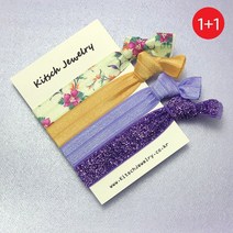 키치쥬얼리 1+1 엘라스틱 헤어타이 카멜리아