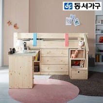 동서가구 LV 카비 아동벙커침대, 핑크블루콤비(벙커침대풀세트(매트리스포함))