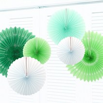 파티해 페이퍼휠 장식세트 6개입, 그린