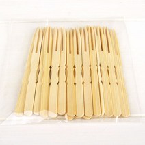 달곰베이킹 꼬치 스푼 포크 나이프 픽, 01-대나무2발포크(25개), 1개