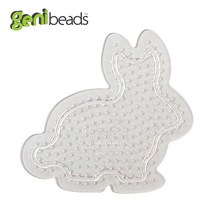 지니비즈(GENIBEADS) 멀티투명 뉴소년모양판, 멀티투명 토끼모양판, 1개